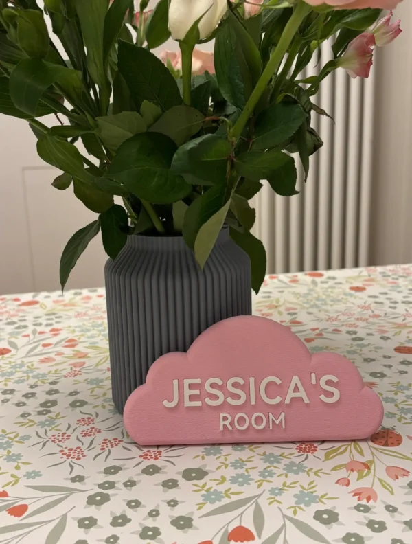 Children's 'Fuzzy Cloud' Door Sign