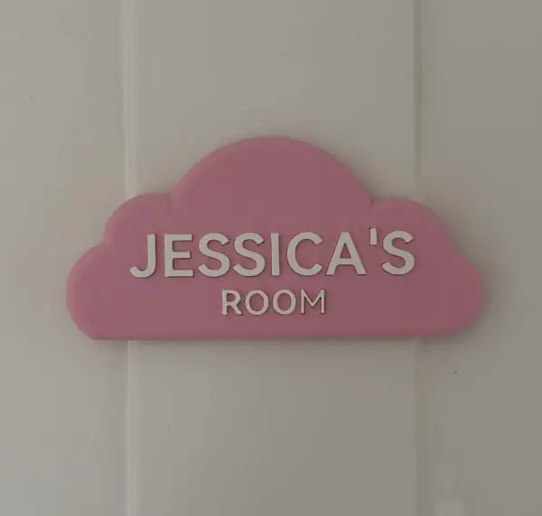 Children's 'Fuzzy Cloud' Door Sign