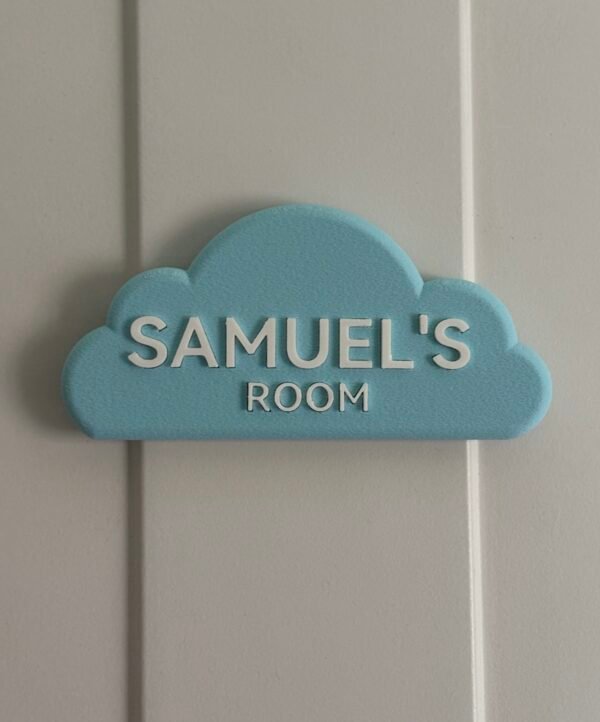 Children's 'Fuzzy Cloud' Door Sign