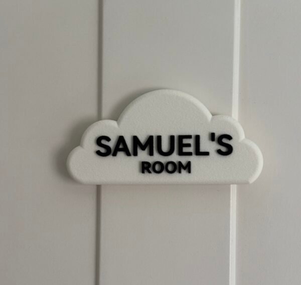 Children's 'Fuzzy Cloud' Door Sign