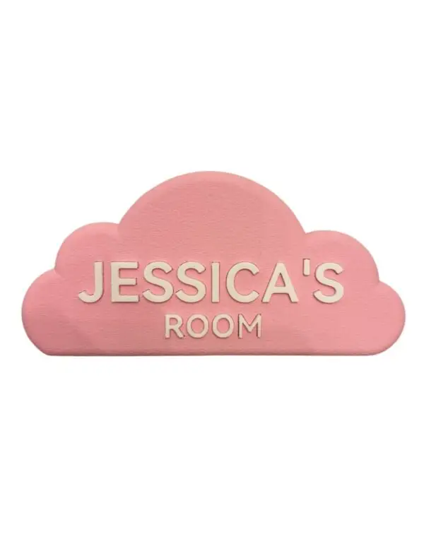 Children's 'Fuzzy Cloud' Door Sign