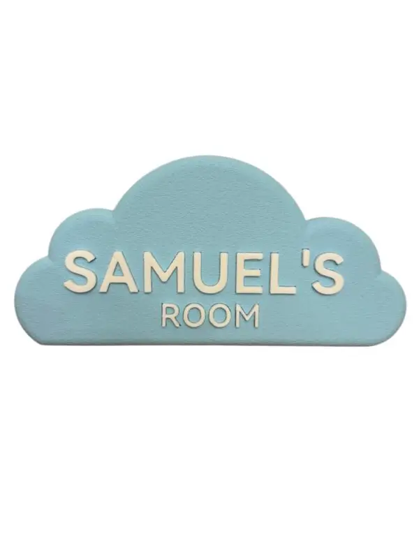 Children's 'Fuzzy Cloud' Door Sign